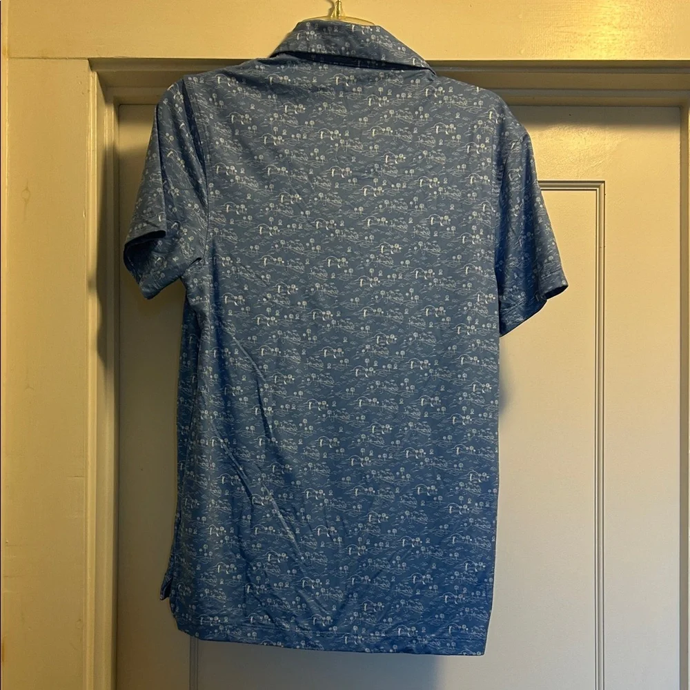 J. Crew Blue Golf Design Patterned Polo Shirt - Size Small